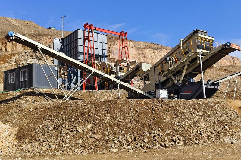 Station de concassage de marbre mobile 200 t/h