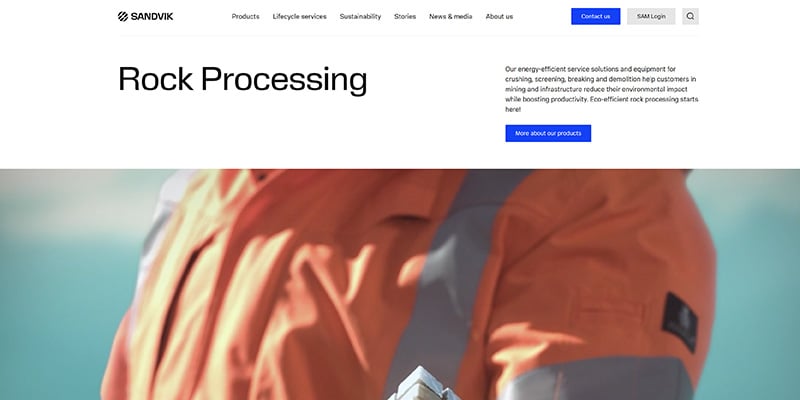 Site Web de Sandvik