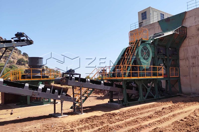 Concasseur de granulats en granite au Cameroun