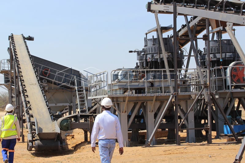 Concasseur de granit pour l'exploitation minière de granit au Congo