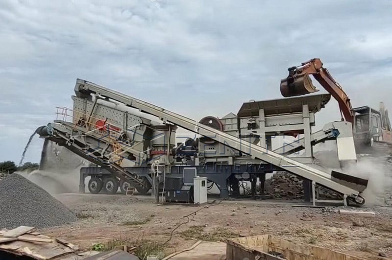 Usine de concassage gravier pour fabrication de granulats