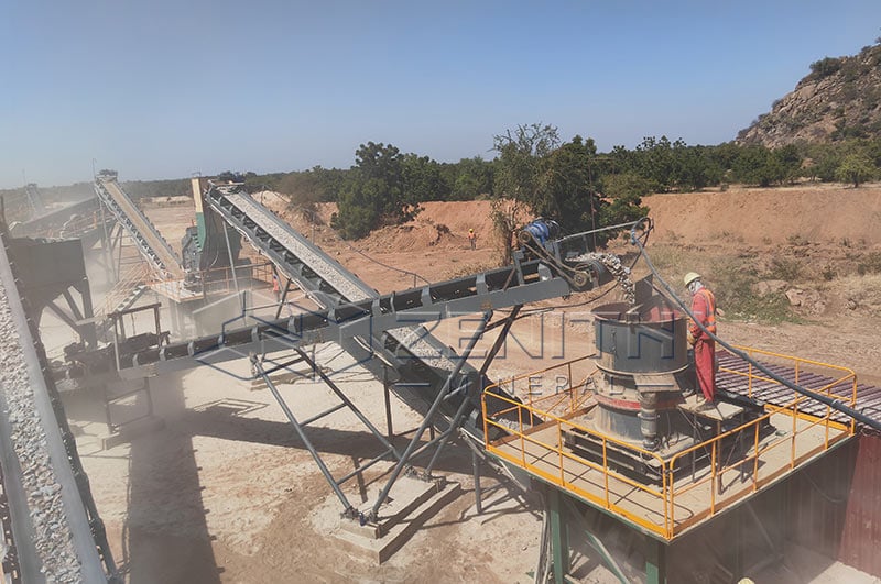 Configuration d’une installation de concassage de calcaire : concassage secondaire