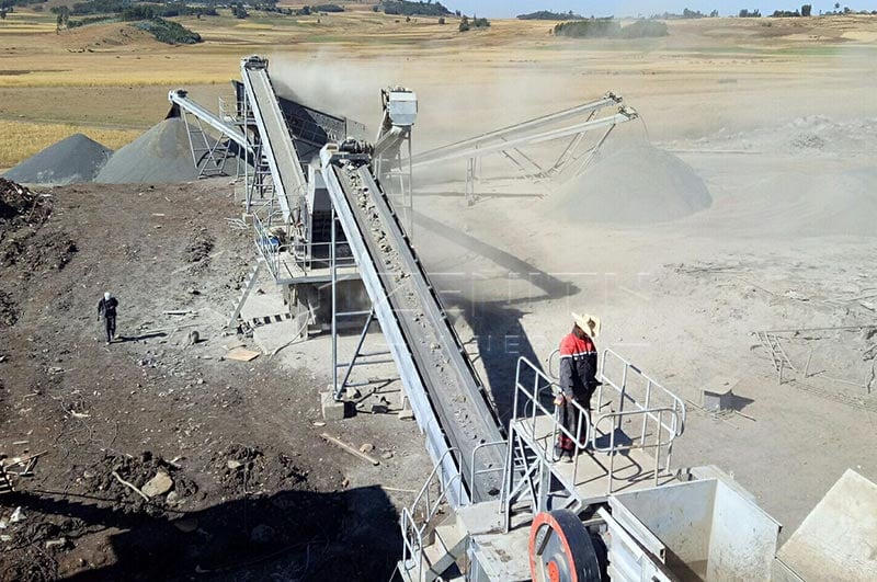 Concasseur de marbre pour lignes de production de pierres