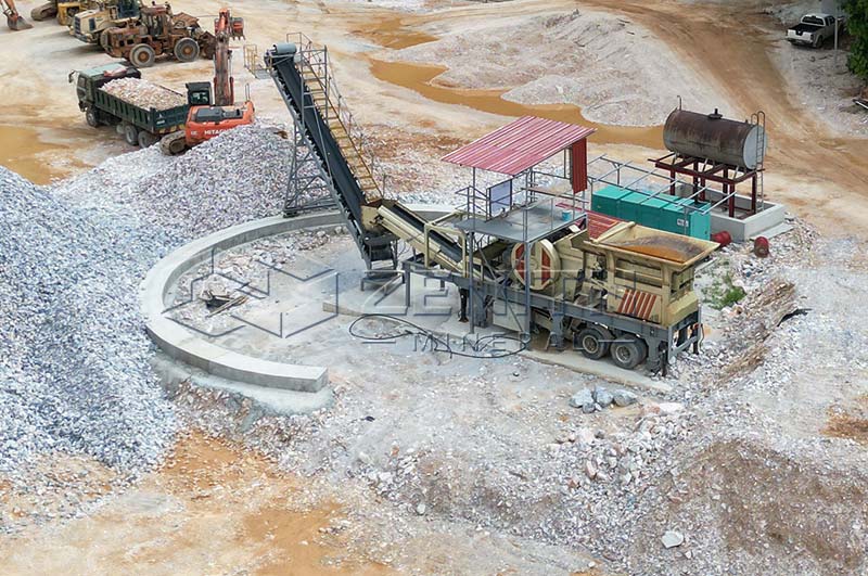 Installation mobile de concassage et de criblage pour sable et gravier