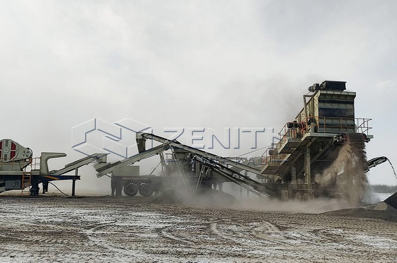 Installation mobile de concassage et de criblage au congo