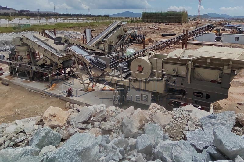 Usine de concassage mobile pour mine d'or Algérie