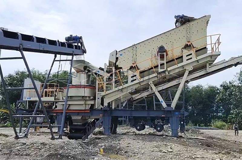 Mobile concasseur sable Congo pour production de sable