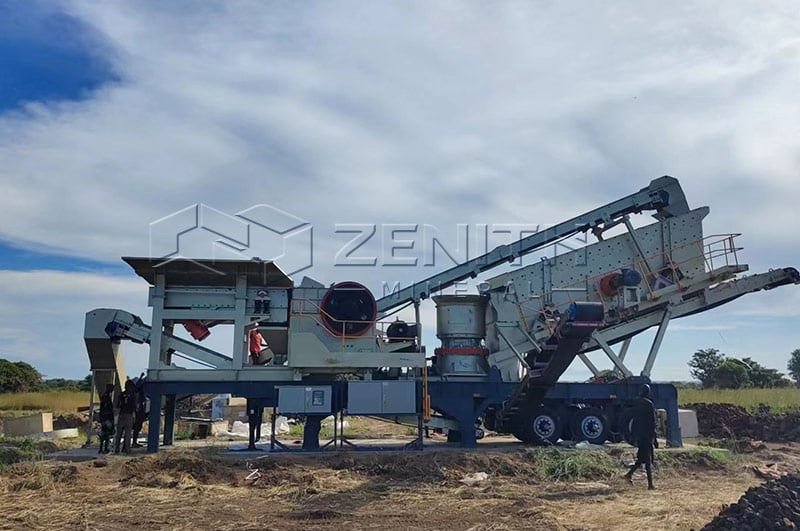 Usine de concassage calcaire portable 150 tph